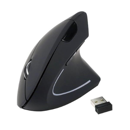 EQUIP 245110 MOUSE VERTICALE WIRELESS OTTICO 1.600 DPI ERGONOMICO COLORE NERO